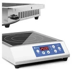Regelbarer Induktionskocher, 1 Heizzone, Durchmesser 28 cm, LED, 3500 W - Silber