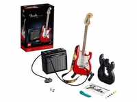 LEGO 21329 Ideas Fender Stratocaster, DIY-Gitarren-Kit, Musikinstrument für