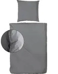 Hahn Linon Bettw&auml;sche Stone Washed 100% Baumwolle Rei&szlig;verschluss Bettbezug