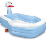 Schwimmbad + Basketballring - Blau