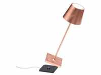 Zafferano Poldina Pro Mini Tischlampe - Aufladbare LED Lampe - 30 cm - Kupfer