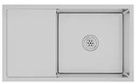 vidaXL Handgemachte Einbausp&uuml;le Edelstahl - Silber