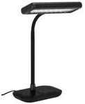 LED Tischleuchte B&uuml;rolampe 7,5W Leuchtenhals dreh-&schwenkbar schwarz Briloner...
