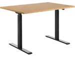 Topstar h&ouml;henverstellbarer Schreibtisch E-Table Holz 120x80 schwarz/buche -...