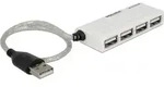 Delock HUB USB 2.0 - Hub - 4 x USB 2.0 - Desktop - Wei&szlig;