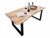 SIT Möbel Baumkante-Esstisch 120 x 80 cm | 26 mm Tischplatte antikfinish aus...