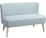HOMCOM Sofa 2-Sitzer Stoffsofa Couch Polstersofa Loungesofa breit Hellgr&uuml;n - Gr&uuml;n