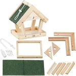 Bausatz f&uuml;r Vogel-Futterhaus aus Echtholz zum Aufh&auml;ngen 13-teilig Vogelhaus...