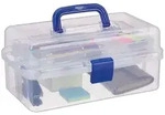 Relaxdays Aufbewahrungsbox 9 F&auml;cher, Sortierbox Bastelmaterial, K&uuml;nstlerbedarf, HBT