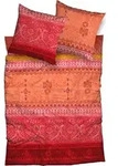 Casatex Bettw&auml;sche Indi" orange-rot 1x 155x220 cm + 1x 80x80 cm" - Orange/Rot