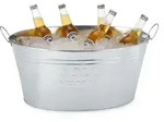 XXL Champagnerschale - Zinkwanne 24 Liter - Champagnerk&uuml;hler Sektk&uuml;hler Eisk&uuml;bel