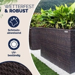 CASARIA&reg; Blumenkasten 4 Innent&ouml;pfe Polyrattan Herausnehmbar Wasserablauf...