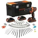 Black & Decker BDCHD181B3A, Handbohrmaschine, Schwarz, Orange, 1 cm, 2,5 cm, 1...