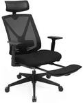 Songmics B&uuml;rostuhl Loris schwarz, 150 kg, Netzr&uuml;ckenlehne, 70 cm breit, 133 cm hoch