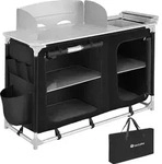 tectake&reg; Campingk&uuml;che Luxus mit Aluminiumgestell und 4 F&auml;chern faltbar 116 x 52 x