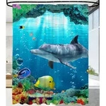 SANILO&reg; Duschvorhang Delphin Korallen 180 x 200 cm - Blau/Bunt