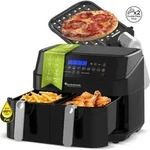 TurboTronic Doppel-Hei&szlig;luftfritteuse XXL &ndash; TT-DAF5 &ndash; Dual-Zone Airfryer 9...