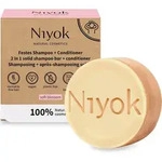 Niyok 2-in-1 Festes Shampoo+Conditioner "Soft Blossom" (80g), Vegane Haarseife,