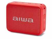 Aiwa BS-200RD rot tragbarer Bluetooth Lautsprecher TWS (True Wireless Stereo) FM