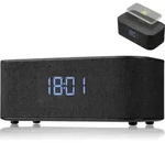 Bluetooth Stereo Lautsprecher mit Wecker, drahtloser Ladefunktion und