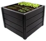 KHW | Hochwertiges Hochbeet | Demeter M | platzsparend | 82 &times; 82 &times; 61 cm - 336