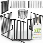 Juskys Metall Kaminschutzgitter 300 x 76 cm klappbar &ndash; Schutzgitter f&uuml;r Tiere &ndash;