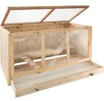 tectake&reg; Nagerk&auml;fig Goldie aus Holz 95 x 50 x 50 cm - Braun