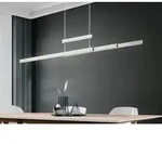 Trio - H&auml;ngelampe TRAJAN - Grau - 0x0x150 cm - Silber