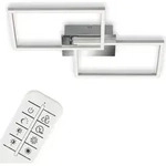 LED Deckenleuchte Wandlampe Dimmbar Fernbedienung CCT 30W Chrom Metall Briloner -