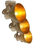 Steinhauer Deckenleuchte Gearwood 4-flammig Eichenholz/ Bronze 59x19cm - Braun