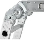Juskys Aluminium Multifunktionsleiter 4,7 m klappbar - Tragf&auml;higkeit bis 150 kg -