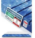AM Qualit&auml;tsmatratzen | 7-Zonen Deluxe Gelschaum-Topper | 120x200 cm | 8 cm...