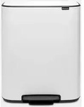 BRABANTIA Tretm&uuml;lleimer Bo 2 Eimer 30+30 L Wei&szlig; - Wei&szlig;