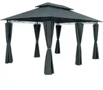 CASARIA&reg; Pavillon Topas 3x4m Metall Wasserabweisend UV-Schutz 50+ mit Seitenteile