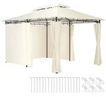 tectake&reg; Gartenpavillon Emine 4 x 3 m - Creme