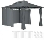 tectake&reg; Gartenpavillon Emine 4 x 3 m - Dunkelgrau