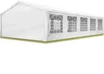 TOOLPORT Partyzelt Pavillon 5x10 m in wei&szlig; PE Plane 350 N Wasserdicht UV Schutz