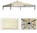 Ersatzbezug f&uuml;r Dach Pergola Pavillon Calpe 4x4m creme - Beige