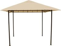 Grasekamp Antikpavillon Amalfi Flex 3 x 3 m Beige Gartenpavillon Partyzelt