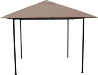Grasekamp Antikpavillon Amalfi Flex 3 x 3 m Taupe Gartenpavillon Partyzelt