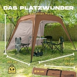 Where Tomorrow Pop Up Pavillon - 250 x 250 x 190 cm - Kamelbraun - Braun