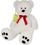 MONZANA&reg; Teddyb&auml;r L - XXXL 50-175cm Weiches Fell Schleife Tatzendruck Geschenk