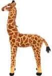 vidaXL Pl&uuml;schtier Giraffe Stehend Pl&uuml;sch Braun und Gelb XXL - Braun