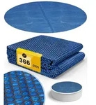 Miganeo Premium Pool Solarplane rund &Oslash; 366 cm | Solarfolie f&uuml;r Pools | schwarz-blau