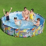 Bestway&reg; Steel Pro&trade; Frame Pool ohne Pumpe &Oslash; 305 x 66 cm, buntes Zebra-Design,
