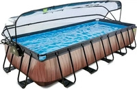 EXIT Wood Rahmenpool 540x250x100cm, Aufstellpool, mit Sandfilteranlage &...