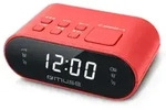 Muse M-10 RED, Digitaler Wecker, Oval, Rot, 87,5 - 108 MHz, Radio/Summer, Tasten -