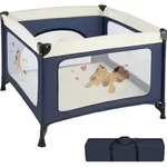 tectake&reg; Baby Laufstall Tommy Junior 105 x 105 x 78 cm - Blau