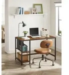 VASAGLE Computertisch Schreibtisch mit 2 Regale 120 x 75 x 60 cm Vintage -