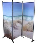 JW Paravent 170 x 165cm mit Fotodruck Motiv: Ostsee 2535-01 - Schwarz